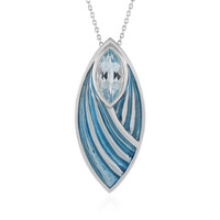 Collana in argento con Topazio Blu Cielo (Adela Silber)