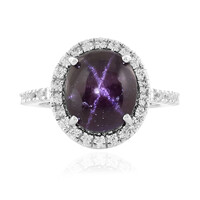 Anello in argento con Granato Stellato