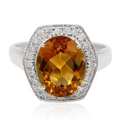 Anello in oro con Citrino Mandarino