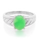 Anello in argento con Crisoprasio Imperiale
