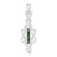 Ciondolo placcato in platino con Diamante Fancy