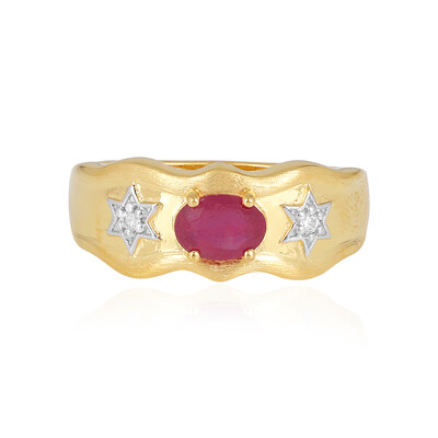 Anello in argento con Rubino del Madagascar