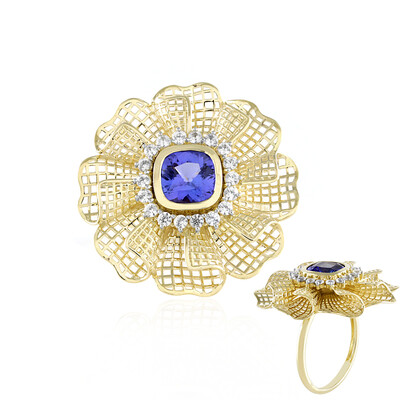 Anello in oro con Tanzanite AAA (Ornaments by de Melo)