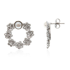 Orecchini in argento con Perla di Acqua Dolce (Joias do Paraíso)