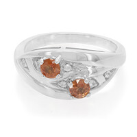 Anello in argento con Zaffiro Arancione