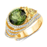 Anello in oro con Tormalina Verde (SUHANA)