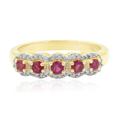 Anello in oro con Berillo Rosso