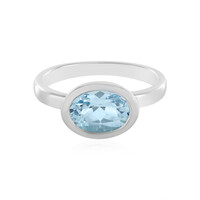 Anello in argento con Topazio Blu Cielo