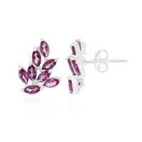 Orecchini in argento con Rodolite