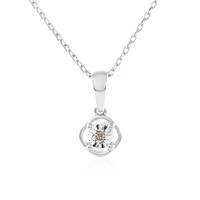 Collana in argento con Diamante Champagne I3