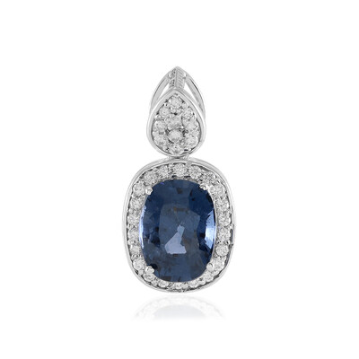 Ciondolo in oro con Spinello Blu Cobalto Luc Yen (AMAYANI)