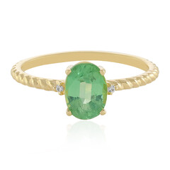 Anello in oro con Cianite Verde