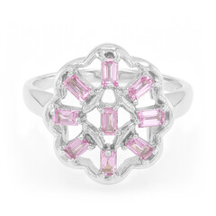 Anello in argento con Zaffiro Ceylon Rosa