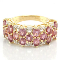 Anello in oro con Zaffiro Padparadscha (non riscaldato) (AMAYANI)