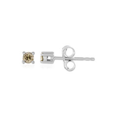 Orecchini in argento con Diamante Champagne I3