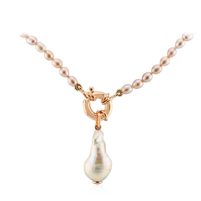 Collana in argento con Perla d'Acqua Dolce Bianca (TPC)