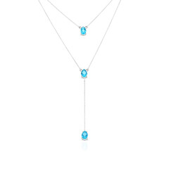 Collana in argento con Topazio Paraiba