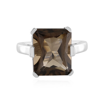 Anello in argento con Quarzo Fumè