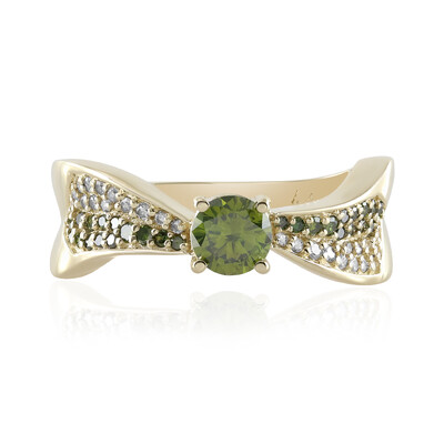 Anello in oro con Diamante Verde SI2 (de Melo)