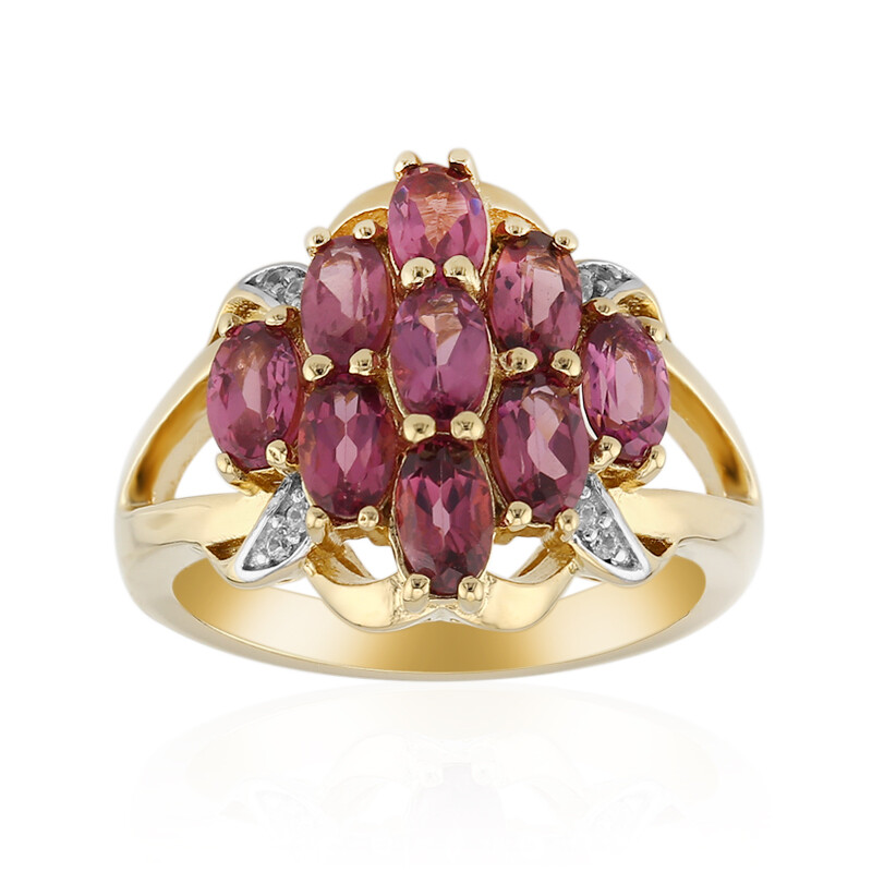 Pierre Granat Malaya Naturelle - Taille Goutte - 6.28 Carats - Couleurs Rouge/Orange/Pourpre