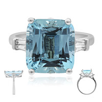 Anello in oro con Acquamarina Brasiliana AAA (AMAYANI)