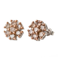 Orecchini in argento con Diamante Champagne