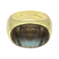 Anello placcato in oro con Labradorite