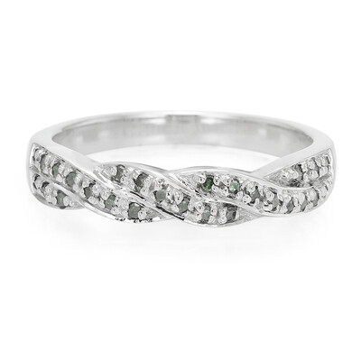 Anello placcato in platino con Diamante Fancy