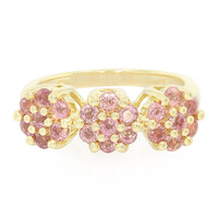 Anello in oro con Zaffiro Padparadscha (non riscaldato) (AMAYANI)