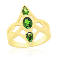 Anello in argento con Diopside Russo