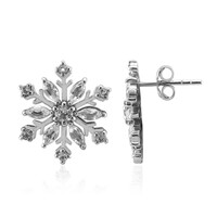 Orecchini in argento con Topazio Bianco