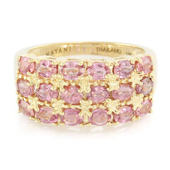 Anello in oro con Zaffiro Padparadscha (non riscaldato) (AMAYANI)