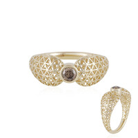 Anello in oro con Diamante Champagne I1 (Ornaments by de Melo)
