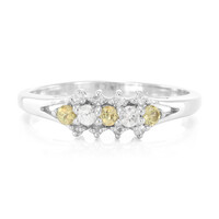 Anello in argento con Granato Cangiante Tanzania e Zaffiro
