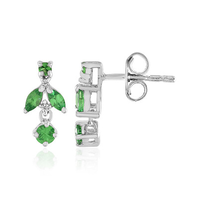 Orecchini in argento con Tsavorite