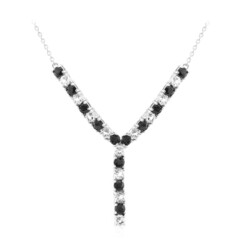Collana in argento con Zaffiro Nero