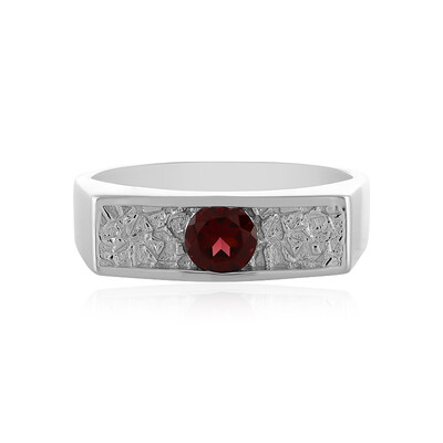 Anello da uomo in argento con Rodolite