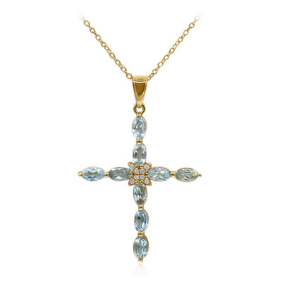 Collana in argento con Topazio Blu Cielo