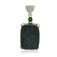 Ciondolo in argento con Agata Glitter Verde
