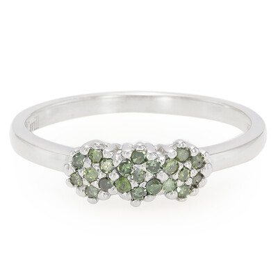 Anello placcato in platino con Diamante Fancy