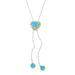Collana in argento con Calcedonio Blu (Gems en Vogue)