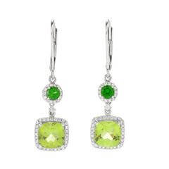 Orecchini in argento con Peridoto