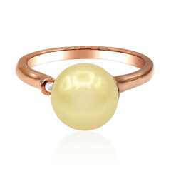 Anello in oro con Perla Dorata dei Mari del Sud (TPC)