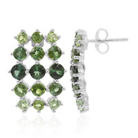 Orecchini in argento con Tormalina Verde