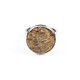 Anello in argento con Legno di Palma Pietrificato