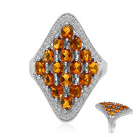 Anello in argento con Citrino Madeira