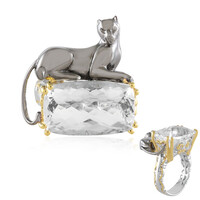 Anello in argento con Quarzo Bianco (Gems en Vogue)
