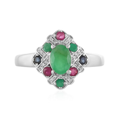 Anello in argento con Smeraldo Socoto