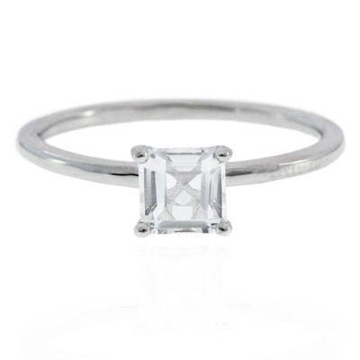 Anello in argento con Topazio Bianco