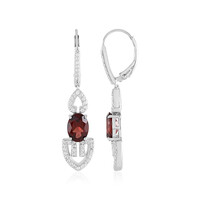 Orecchini in argento con Granato Rosso